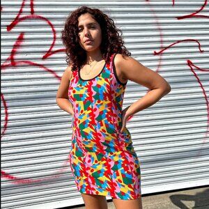 Nooworks Small Body-ody-ody Stretchy Mini Dress in Macarena